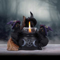 Familiar Cauldron Black Cat Candle Holder 12.5cm