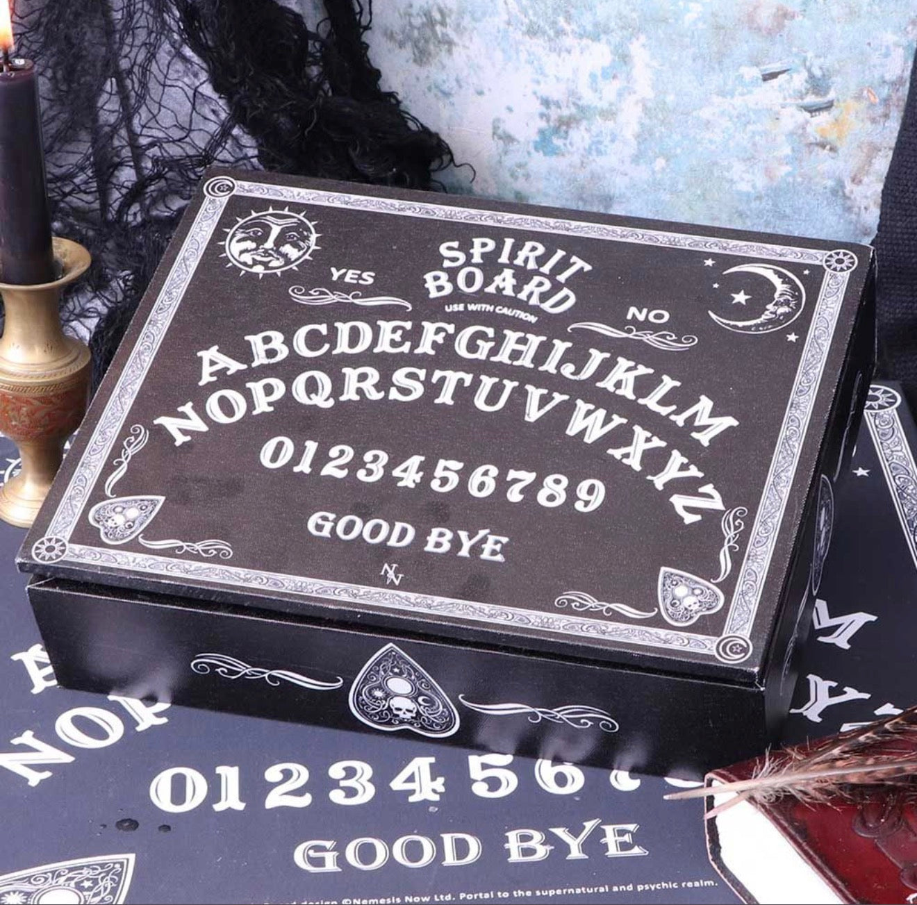 Jewellery Box Black and White Spirit Board 25cm