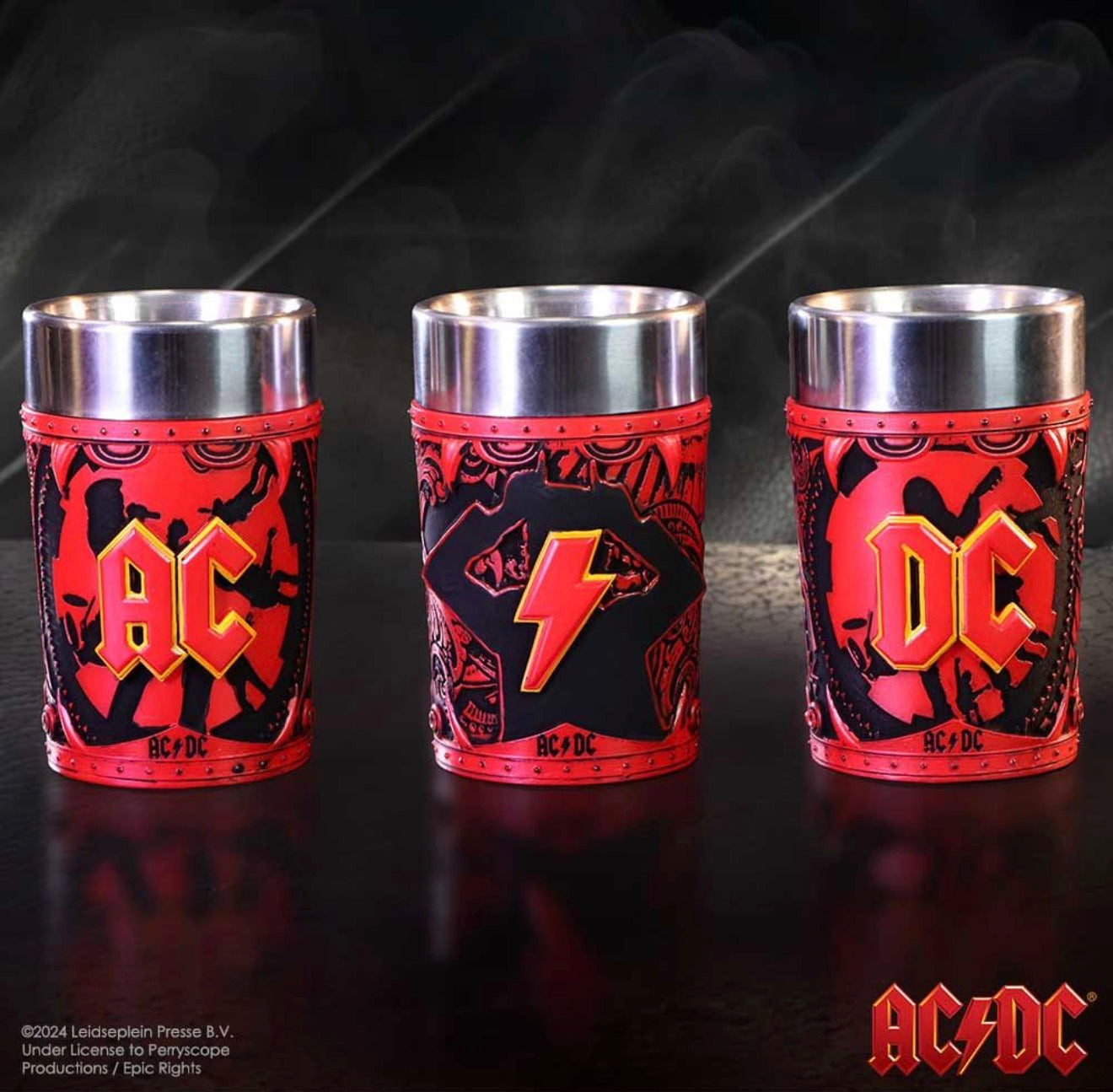 ACDC Logo Shot Glass Set (Set of 3) 8.7cm