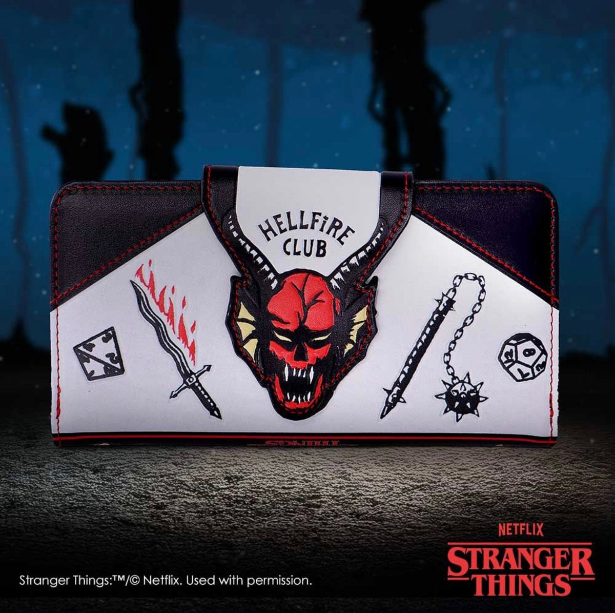 Stranger Things Hellfire Club Embossed Purse 18.5cm