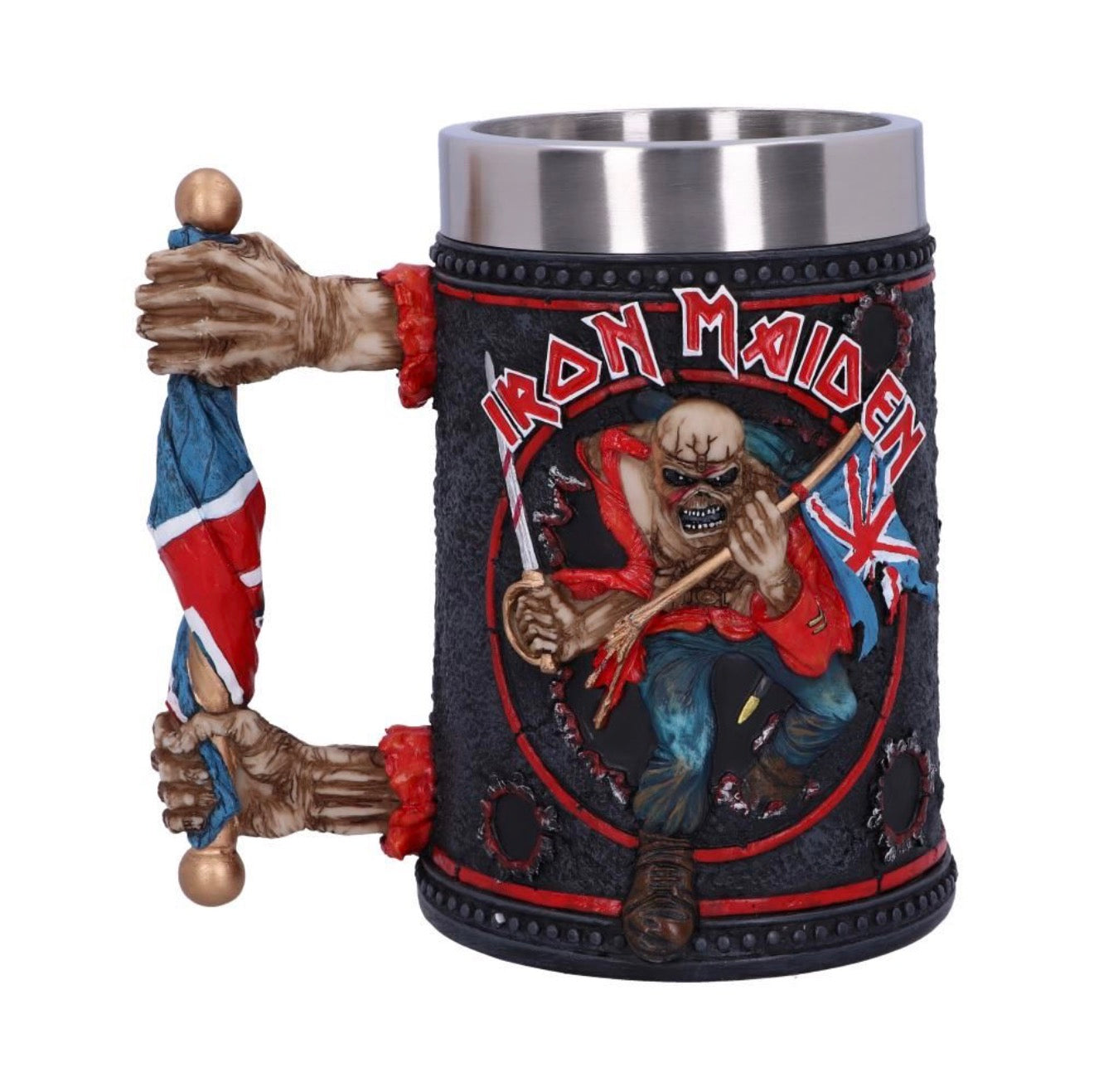 Iron Maiden Eddie The Trooper Tankard Mug Officially Licensed Merchandise 14CM