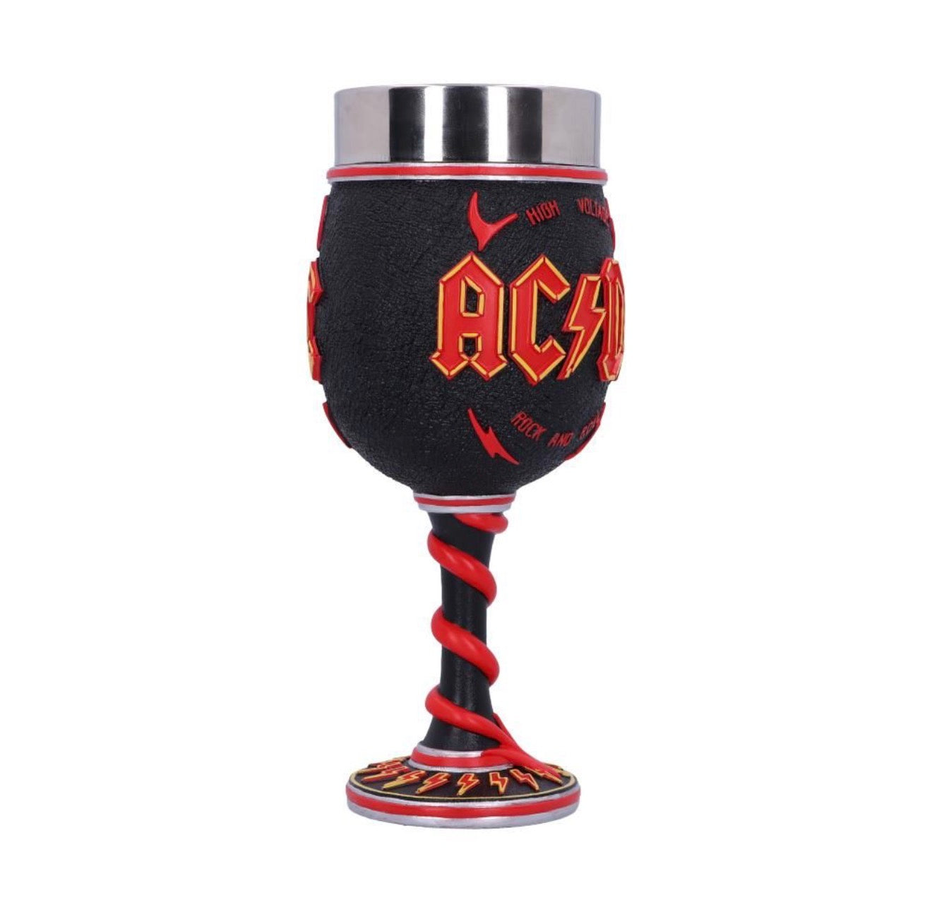 AC/DC High Voltage Rock and Roll Goblet Lighting Horns Wine Glass 19.5 CM