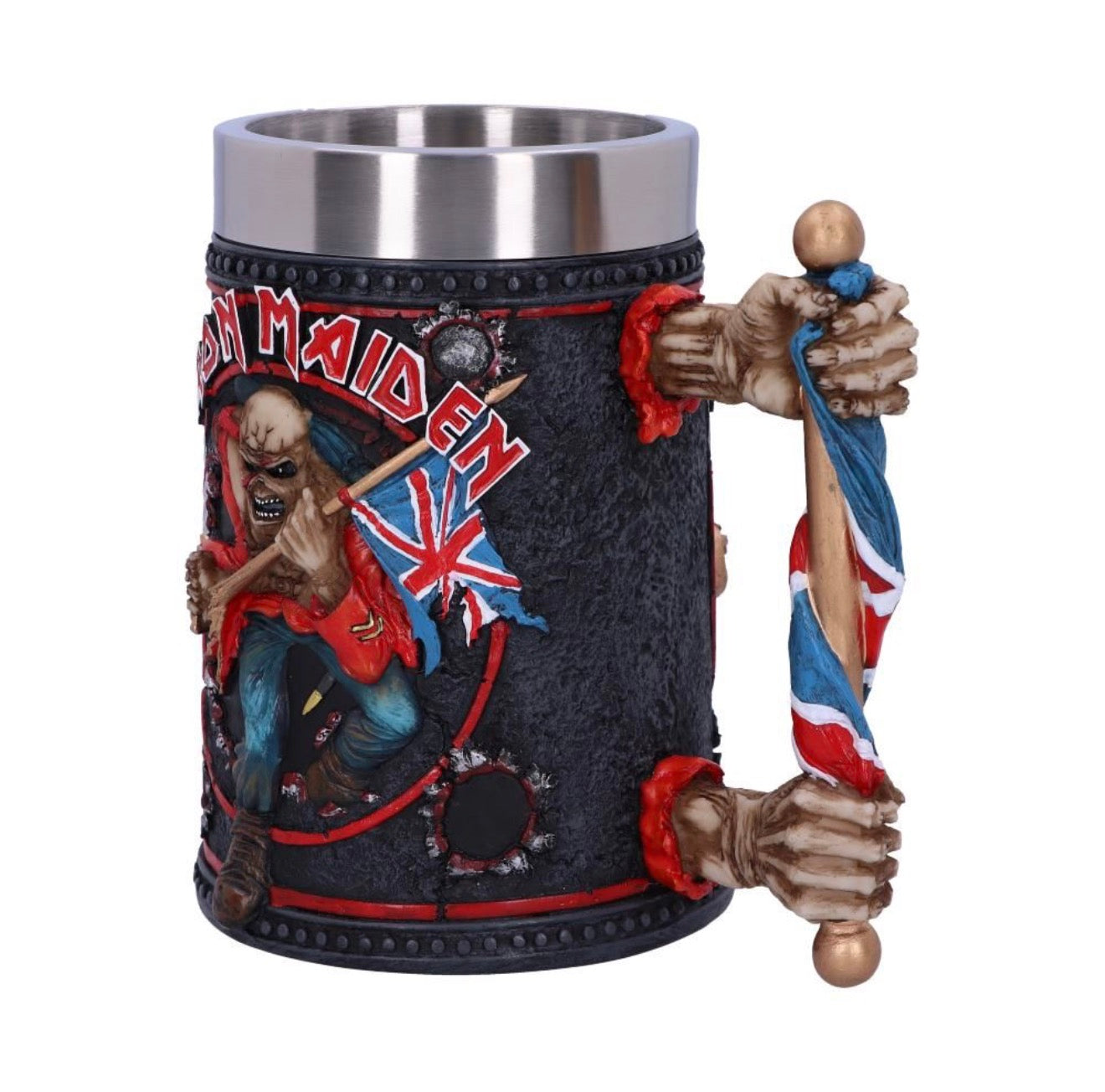 Iron Maiden Eddie The Trooper Tankard Mug Officially Licensed Merchandise 14CM